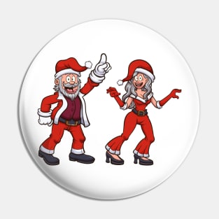 Dancing Santa And Mrs. Claus Pin