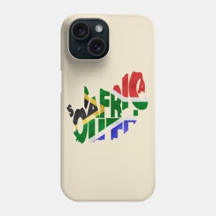 South Africa Typo Map Phone Case