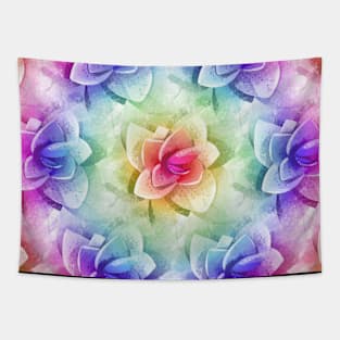 Rainbow Succulent Cactus Rose Tapestry