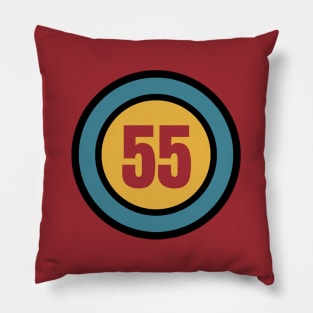 The Number 55 - fifty five - fifty fifth - 55th Pillow