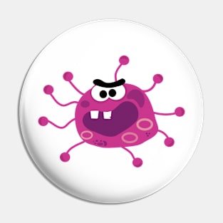 Angry looking virus Pin