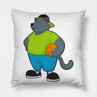 Cat as Basketball player with Basketball Pillow