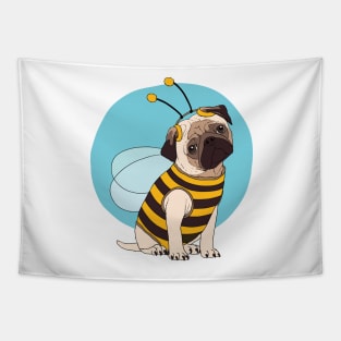 Pug Bee Tapestry
