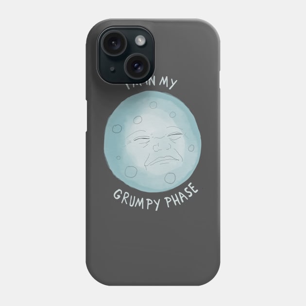 Grumpy Phase of the Moon Phone Case by ahadden