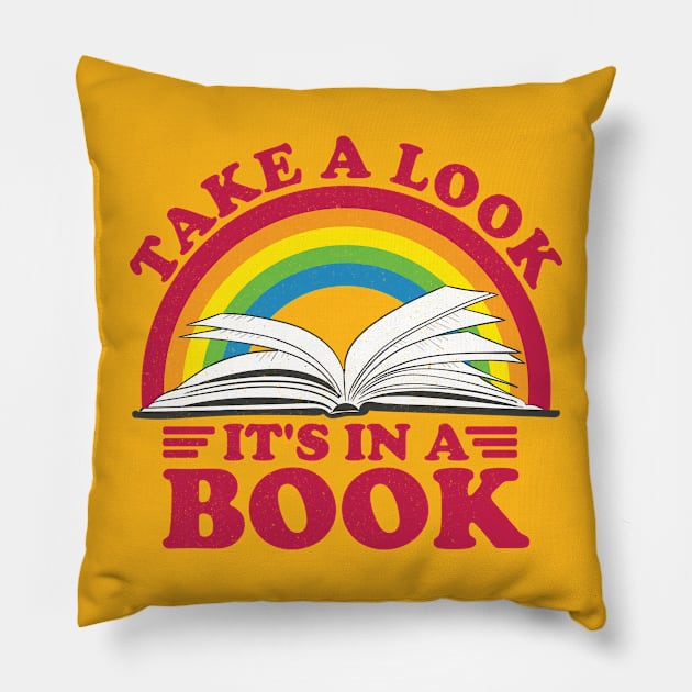 Reading Rainbow - Take a Look It's in a Book Pillow by devilcat.art