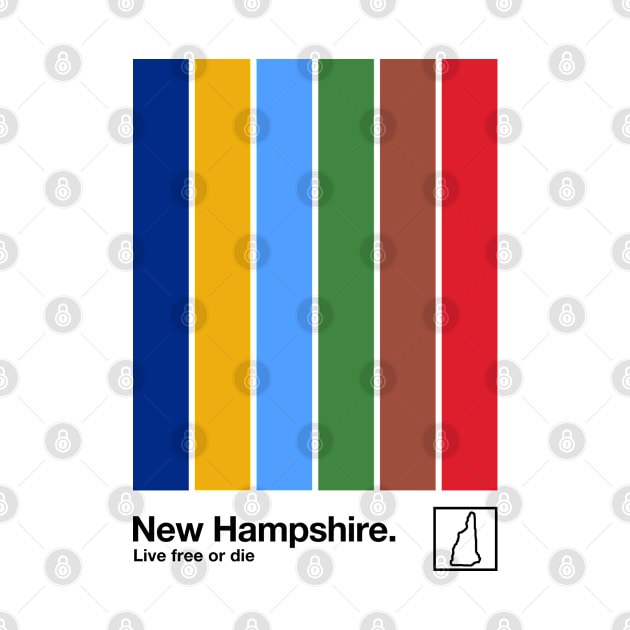 New Hampshire // Original Flag Aesthetic Colors Design by DankFutura