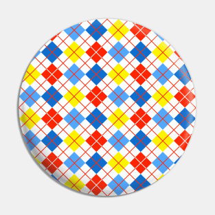 Primary Color Neck Gator Argyle Primary Colors Pin