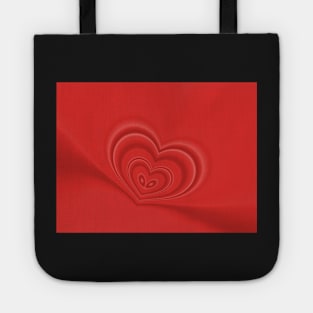 Pink heart fractal art Tote