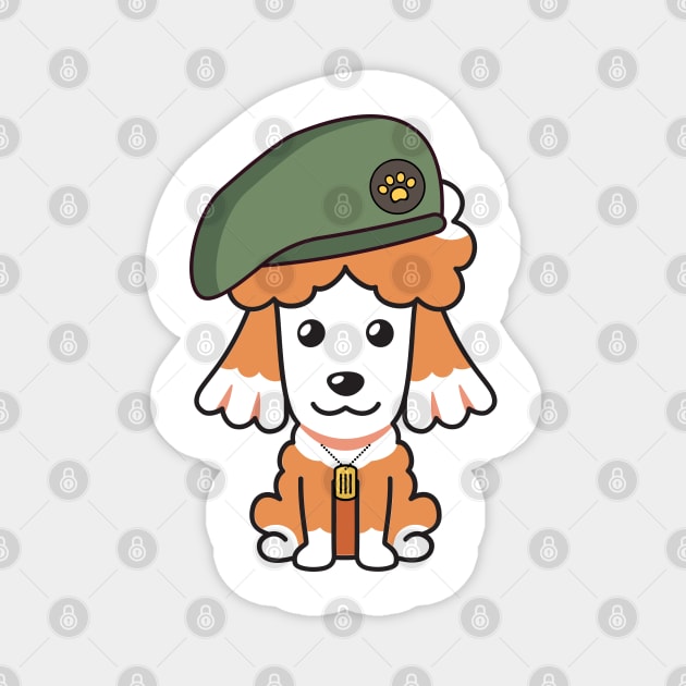 Green Beret French Poodle Magnet by Pet Station