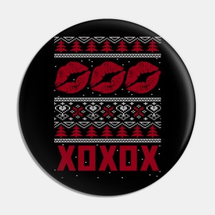 Ugly Christmas Sweater - Hugs and kisses Pin