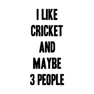 I like kricket and maybe 3 people funny gift for kricket lover T-Shirt