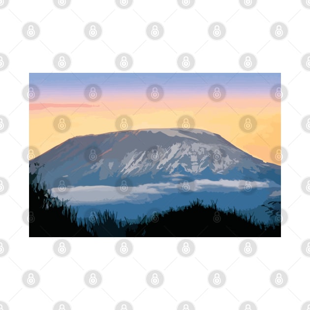 Sunrise Over Mt Kilimanjaro Digital Painting by gktb