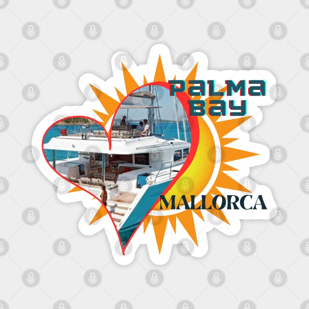 Palma Bay, Mallorca Spain Magnet by Papilio Art