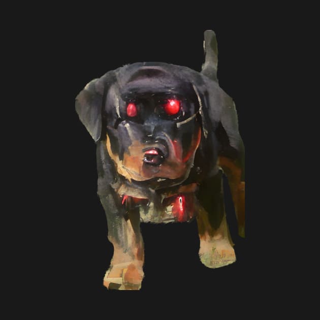 Rottweiler robot puppy by Freedomink