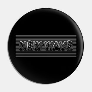 New Wave Lines Distorted Pin