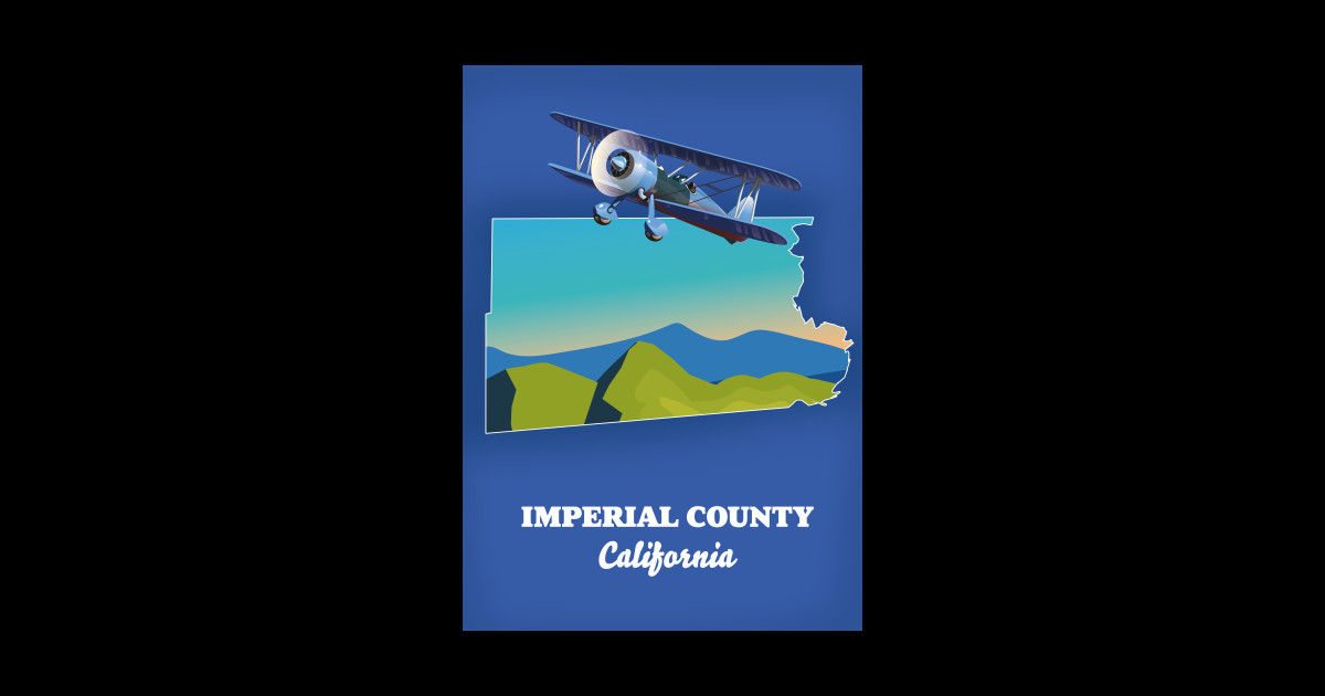 Imperial county California Map Imperial County California M Sticker