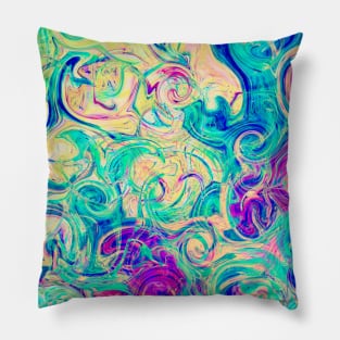 Abstract curly Pillow