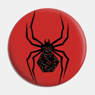 Black Widow Dice Body spider Pin