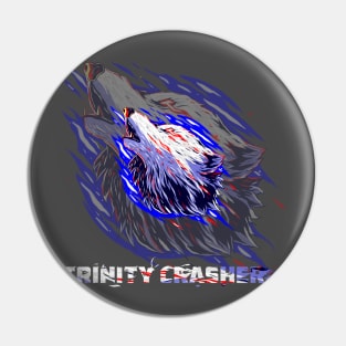 Trinity Crasher fury a Cool blue and white Wolf Pin