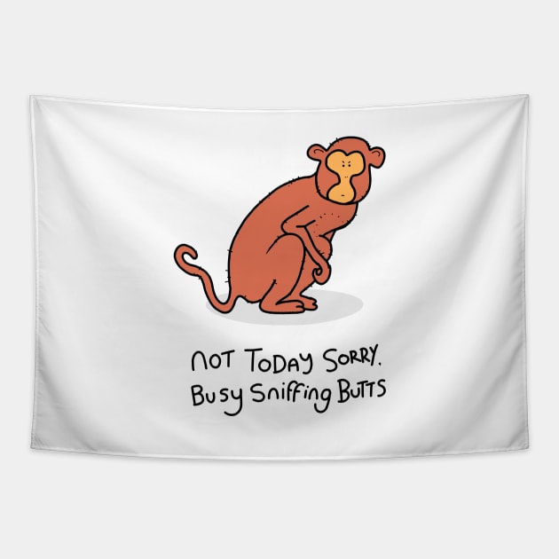 Grumpy Monkey Tapestry by grumpyanimals