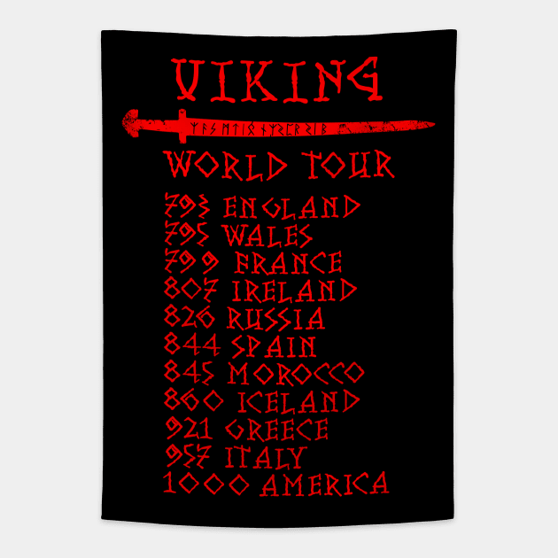 Viking World Tour Sword Tapestry by Scar