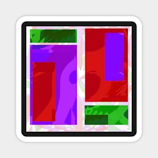 Colorful squares Magnet