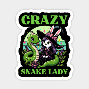 Crazy Snake Lady Magnet