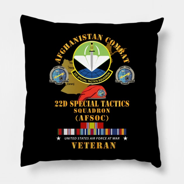 Afghanistan Vet w 22d Special Tactics Squadron X 300 Pillow by twix123844