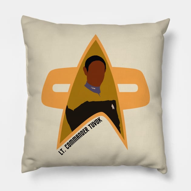 Lt. Cmmdr. Tuvok - Star trek, Voyager Pillow by Sutilmente