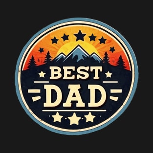 Cool 80's Retro Best Dad Gift Fathers Day T-Shirt