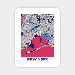 New York - United States MilkTea City Map Magnet