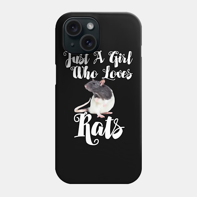 Rat - Just A Girl Who Loves Rats Phone Case by Kudostees