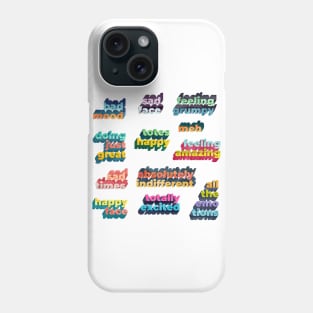 Mixed Emotions Word Art Phone Case