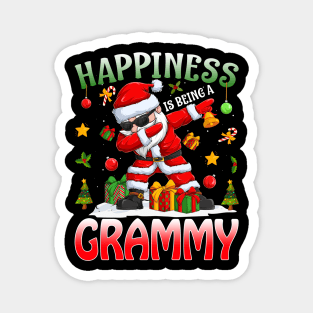 Happiness Is Being A Grammy Santa Christmas Magnet