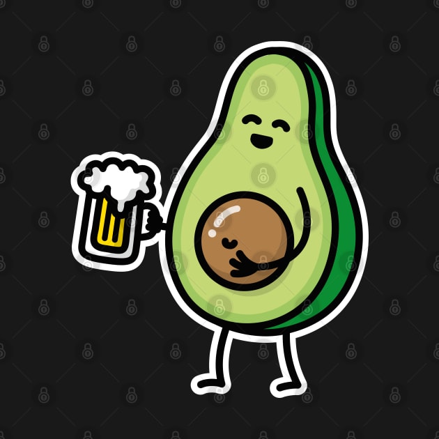 Funny avocado beer belly funny beer drinker gift Keto Ketones diet by LaundryFactory