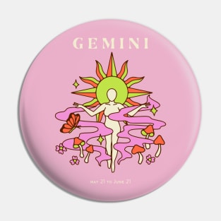 Trippy Gemini Woman Pin