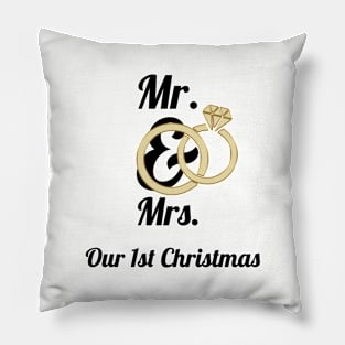 Mr and mrs our 1st Christmas Pillow