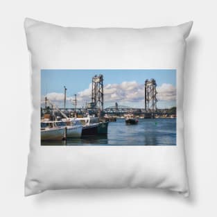 Boats on the Piscataqua River Pillow