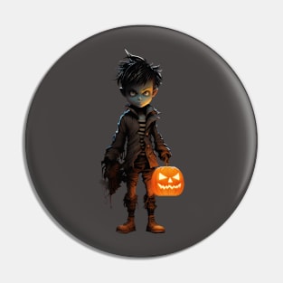 Midnight Halloween Mischief Pin