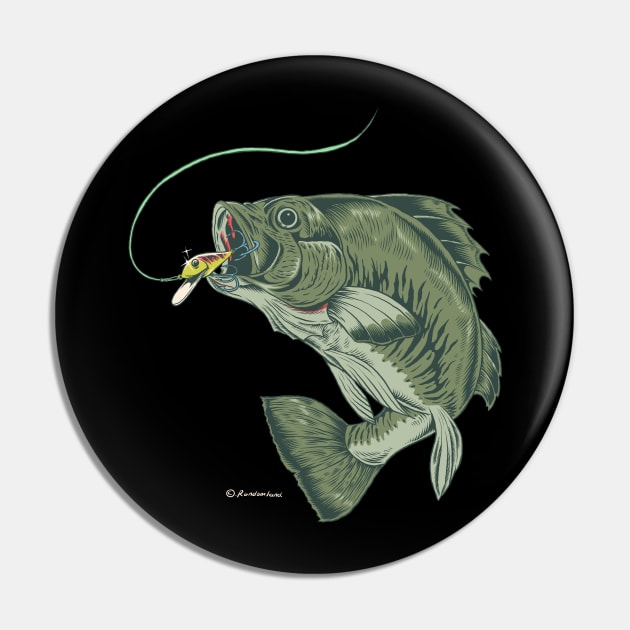 Large mouth bass Pin by Rrandomlandd