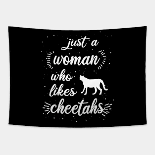 Women cheetah saying girl love cat print Tapestry