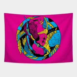 CMYK Sagittarius Beauty Tapestry