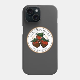 Strawberries and Chocolate Graphic Tee Phone Case