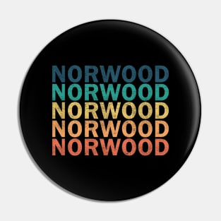 Norwood Name T Shirt - Norwood Vintage Retro Name Gift Item Tee Pin