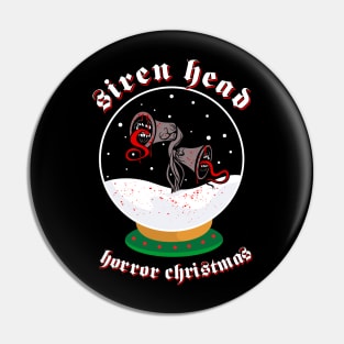 Siren Head Horror Christmas snow globe Pin