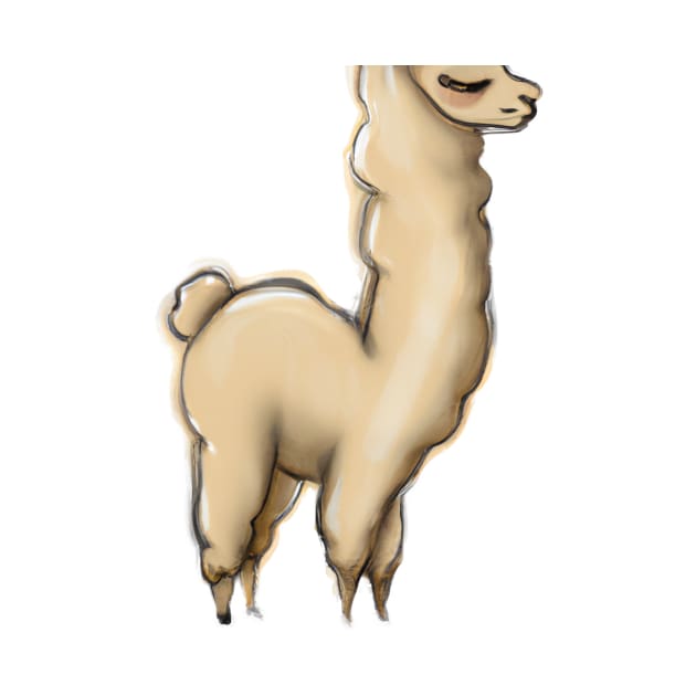 Cute Llama Drawing by Play Zoo