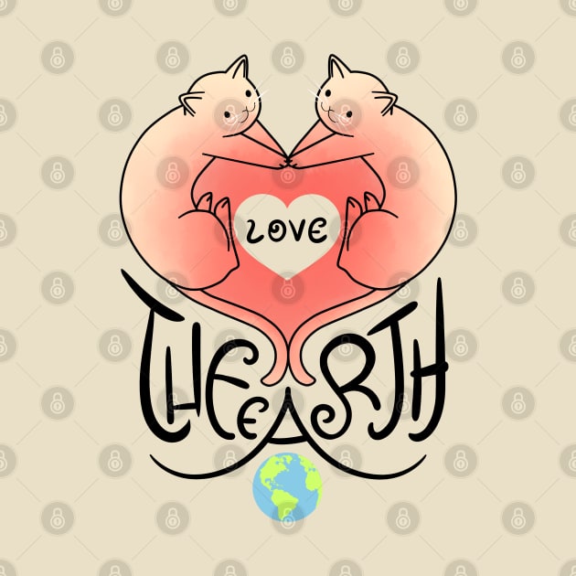 Love the Earth - Cat Heart V.1 by ClaudiaRinaldi