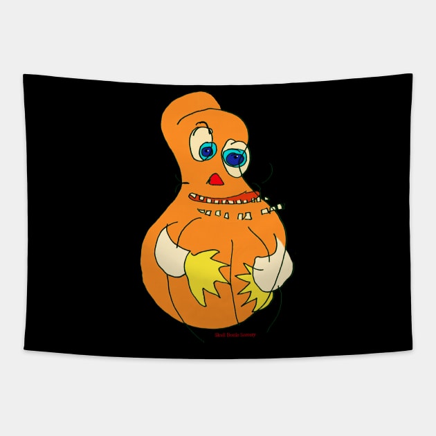 Jack O' Lantern 2 Tapestry by Skull Bottle Sorcery