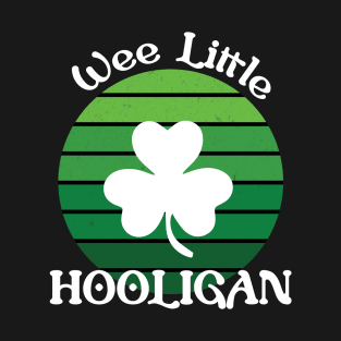 Wee Little Hooligan Vintage Shamrock St Patrick's Day T-Shirt