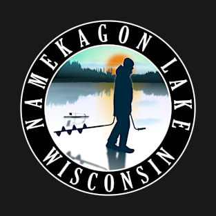 Namekagon Lake Wisconsin Ice Fishing T-Shirt